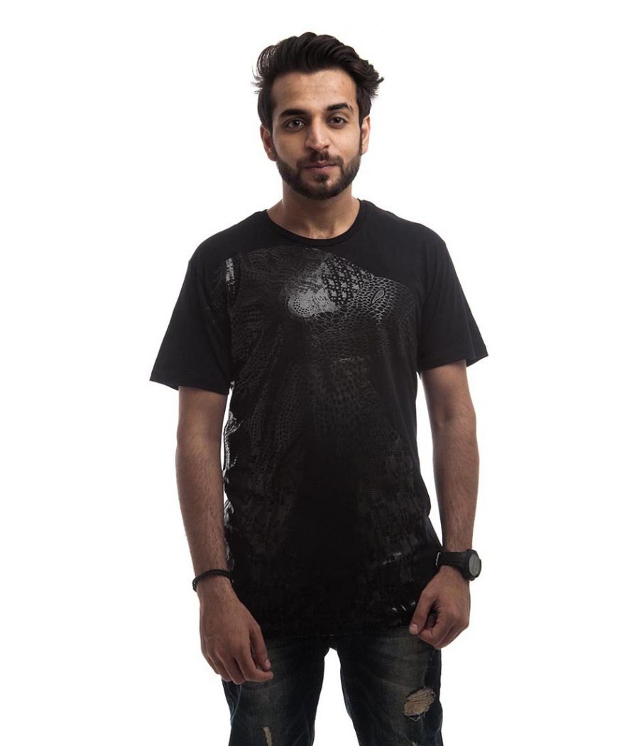 Armani Exchange Polycotton Plain Black Round Neck Casual T-shirt 