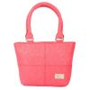Aliado Faux Leather Pink Coloured Zipper        Closure Handbag 