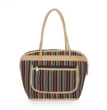 Aliado Textile MultiColor Zipper Closure  Handbags