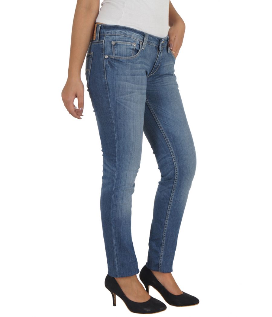 Killer Feans Denim Faded Blue Full Length Regular Waist Skinny Jeans
