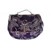 Envie Faux Leather Black and Multi Colour Printed Sling Bag