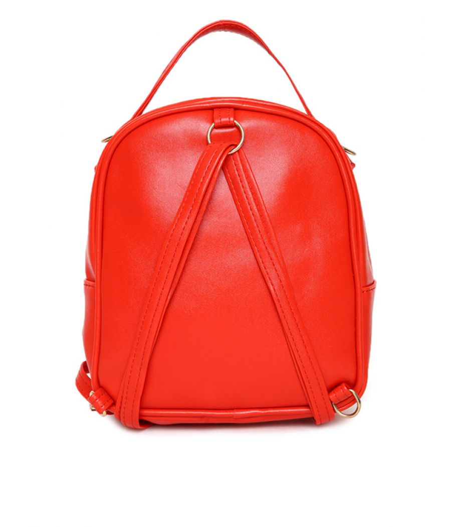 Envie Red Colour Printed Backpack for School Girls