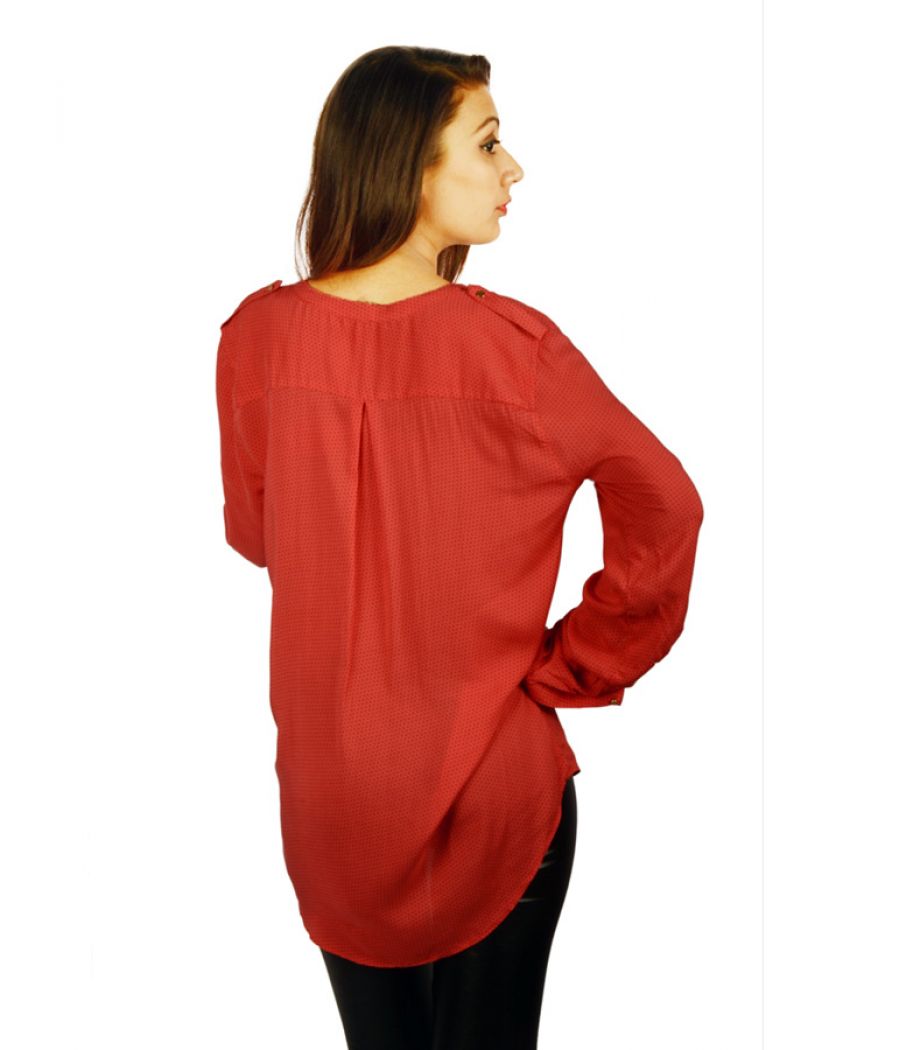 Zara Basic Red Blouse