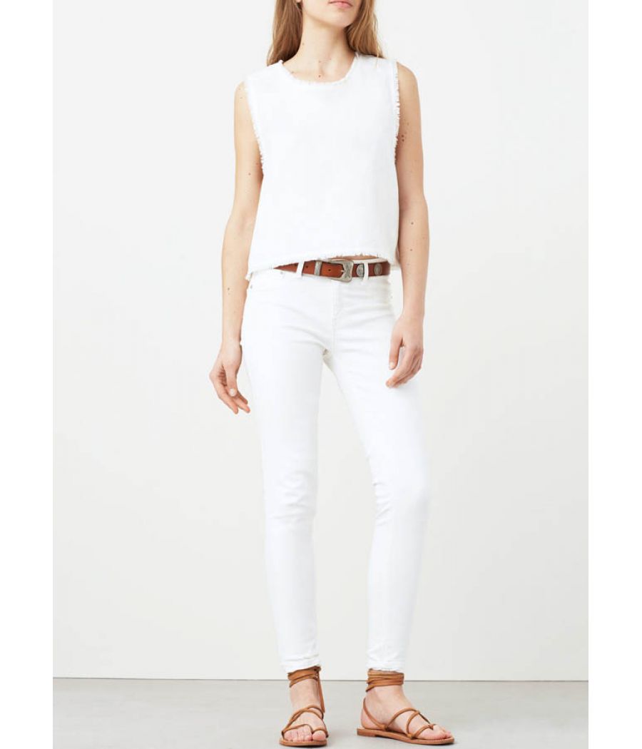Olivia Mango White Skinny Jeans