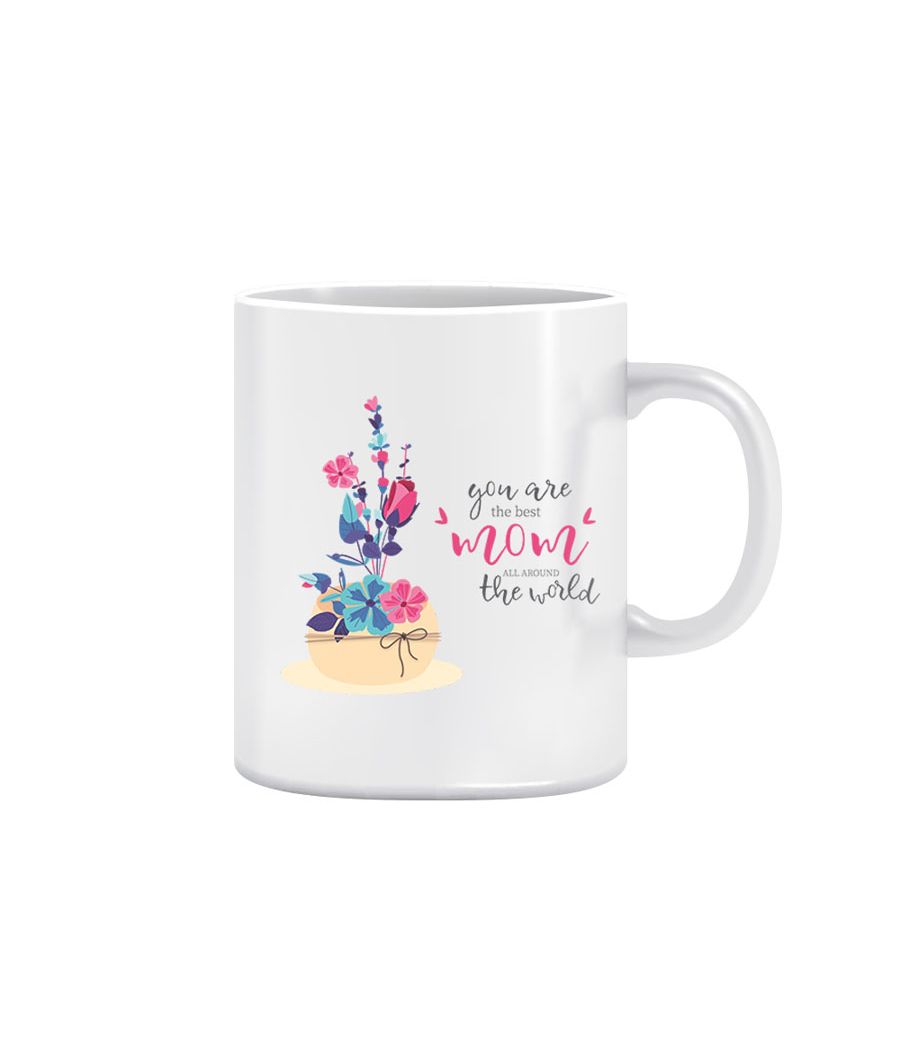 Joy N Fun -    BEST MOM -  Printed Coffee Mug, 320ml, White