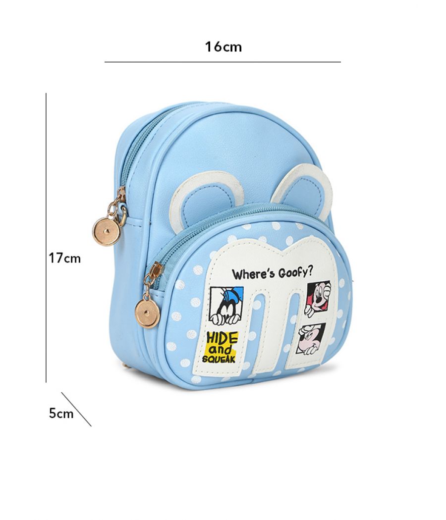 Envie Blue Colour Printed Backpack for School Girls