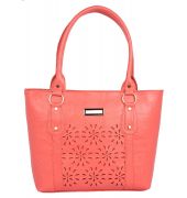 Aliado Faux Leather Pink              Coloured Zipper Closure Handbag