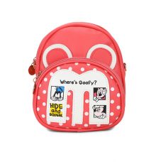Envie Peach Colour Printed Backpack for School Girls