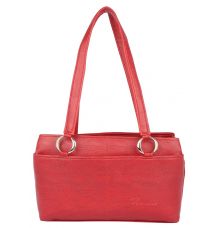 Aliado Faux Leather Red Coloured              Zipper Closure Handbag