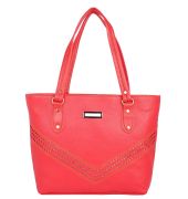Aliado Faux Leather     Red         Coloured Zipper Closure Handbag