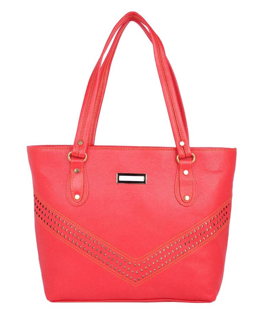 Aliado Faux Leather     Red         Coloured Zipper Closure Handbag