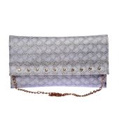 Envie Faux Leather Silver Solid Sling Bag