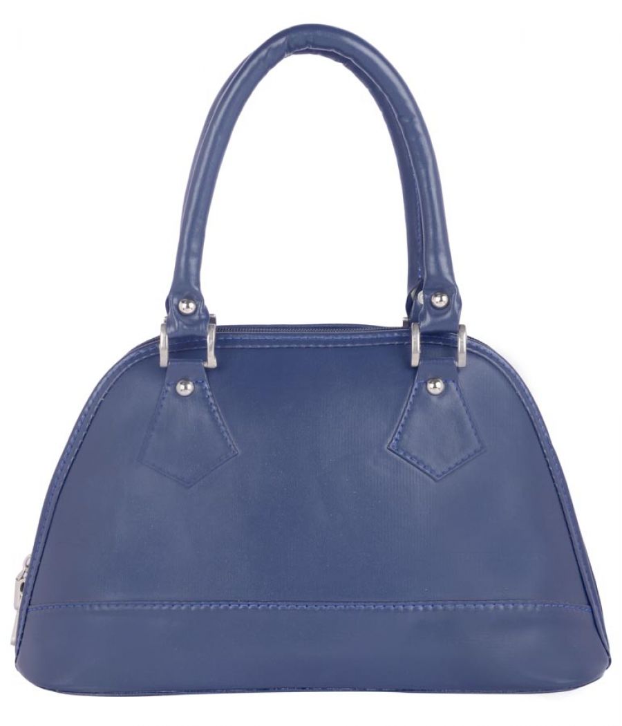 Aliado Faux Leather Blue Coloured Zipper Closure Handbag