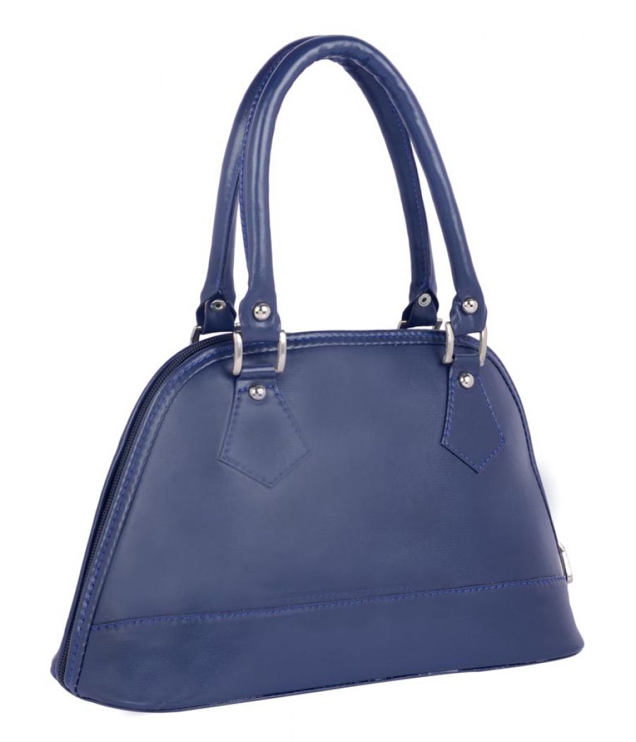Aliado Faux Leather Blue Coloured Zipper Closure Handbag
