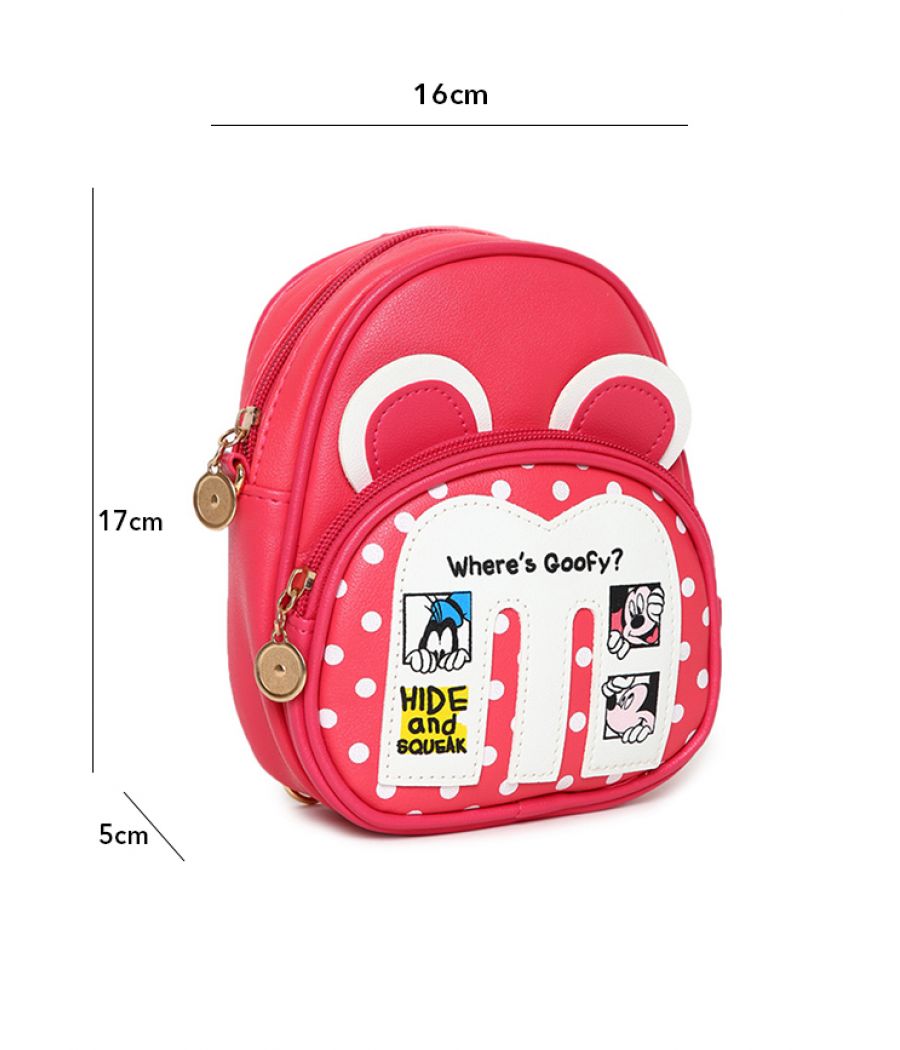 Envie Pink Colour Printed Backpack for School Girls