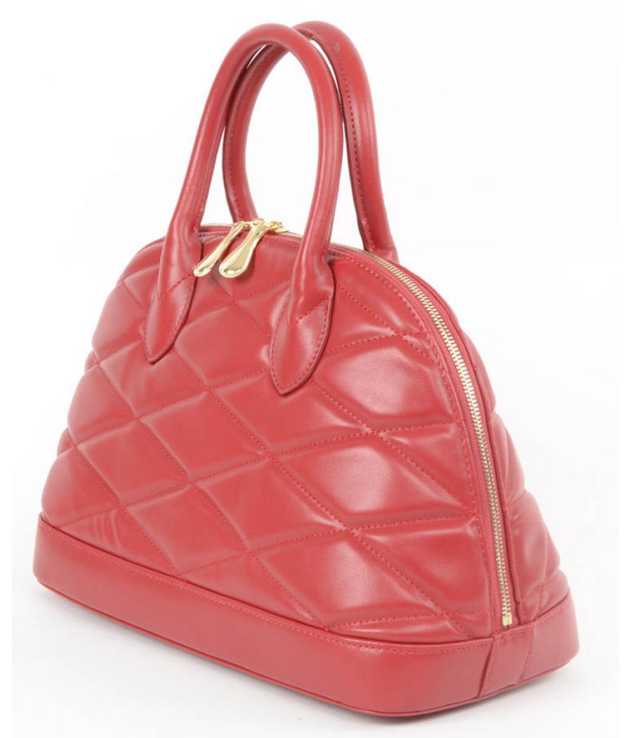Aliado Synthetic Leather Quilted Red Handbag/Sling Bag 