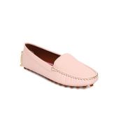 Estatos Broad Toe Pink Comfortable Flat Slip On Loafers for Women
