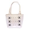 Envie Faux Leather Silver Zipper Closure Embellished Tote Bag 