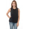 Zara Woman Sleveless Black Top With Front Pleats
