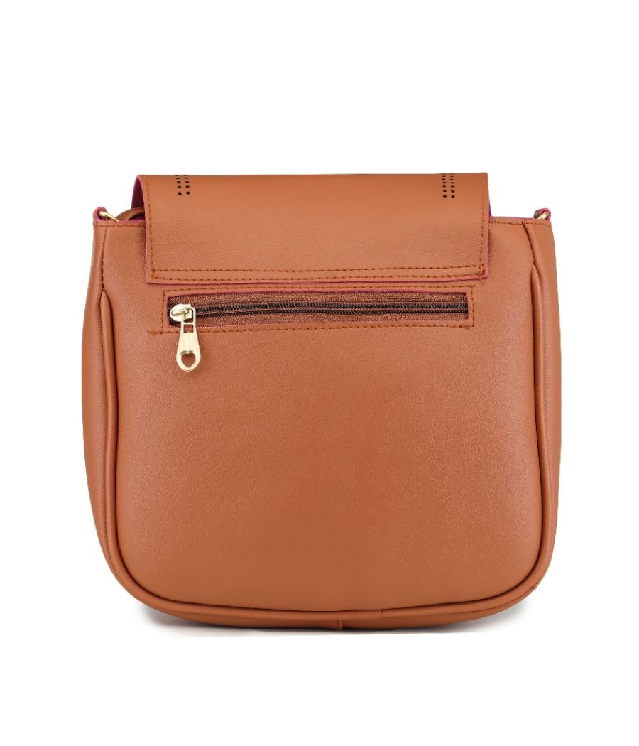 Aliado Polyester Brown Colour Sling bag for Women's (P33V1017)