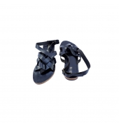 Estatos synthtic Leather Open Toe Cross Strap Buckle Closure Mesh Style Platform Heel black Sandals for Women