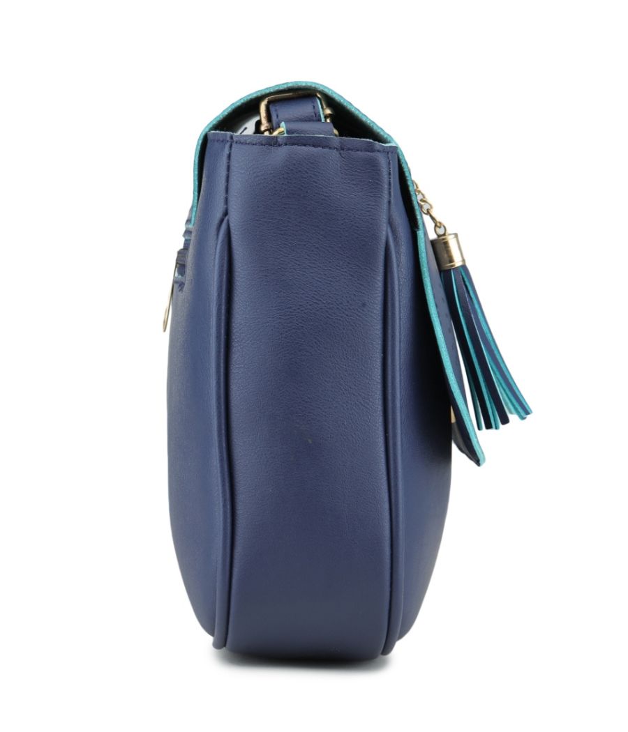 Aliado Polyester Blue Colour Sling bag for Women's (P35V1017)