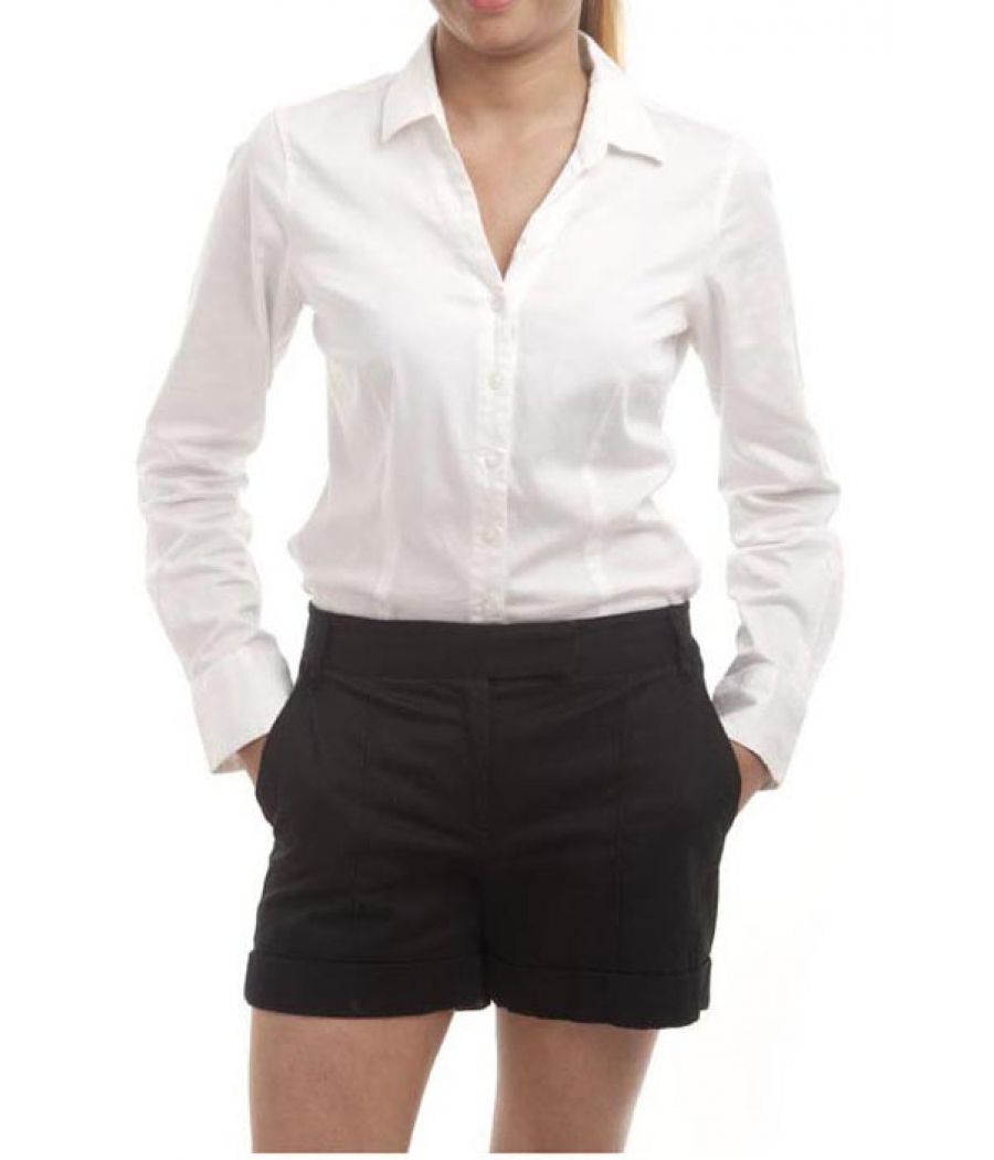 Van Heusen Cotton White Solid Button Closure Formal Shirt 