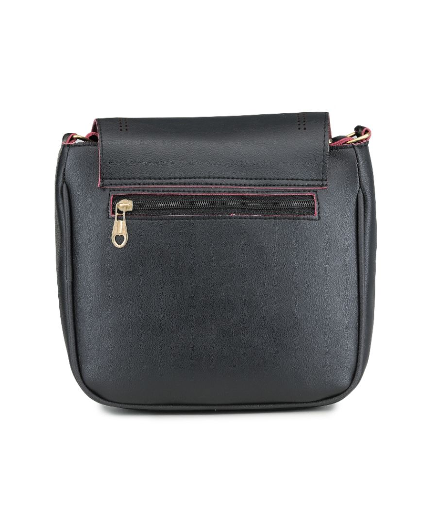 Aliado Polyester Black Colour Sling bag for Women's (P36V1017)