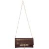 Envie Faux Leather Solid Brown Magnetic Snap Fold Over Sling Bag for Women