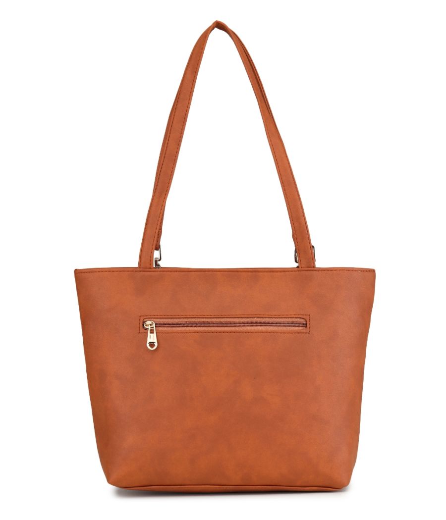 Aliado Polyester Brown Color Casual Handbags for Women's (P37V1017)