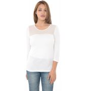 H&M White Top With Front Net Detailing