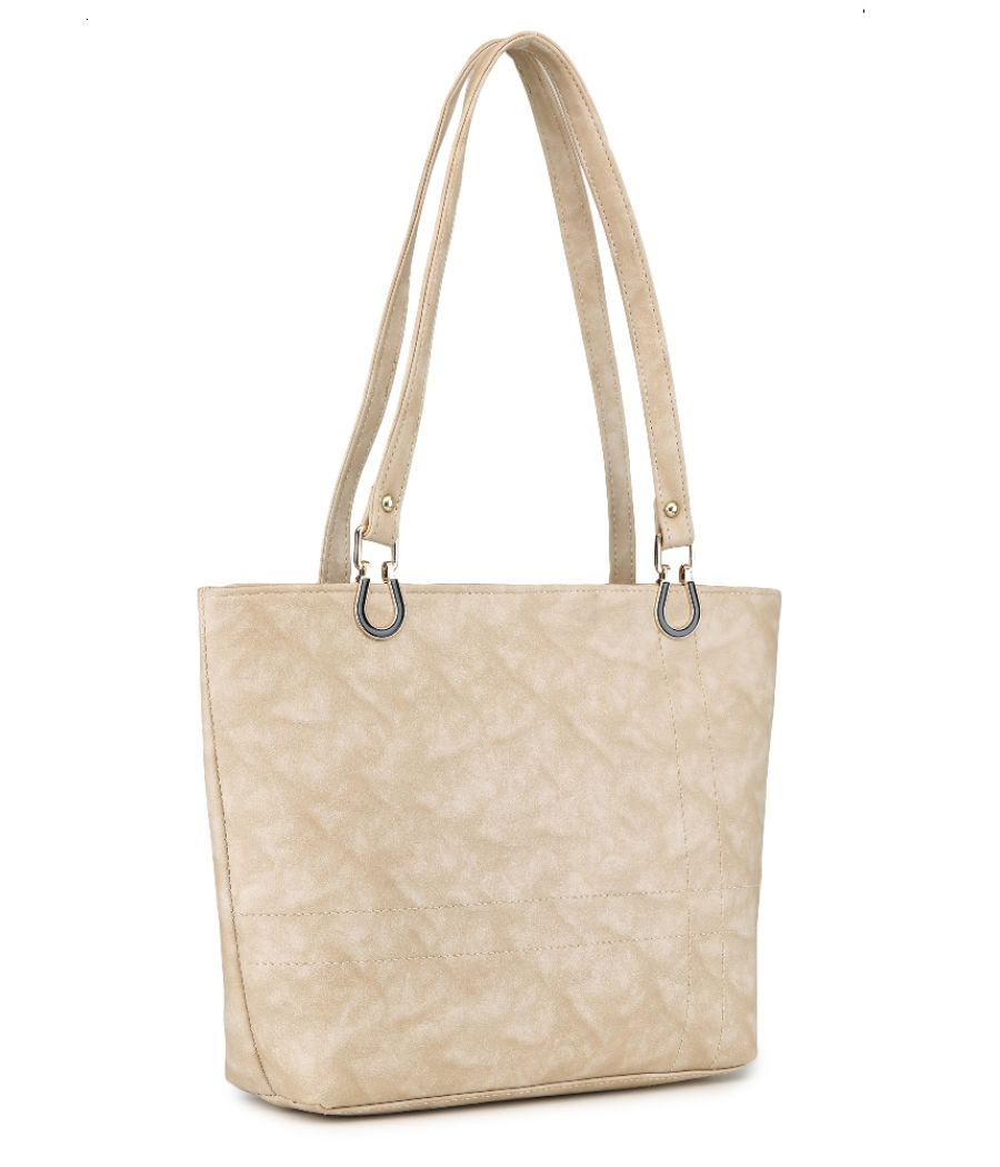 Aliado Polyester Beige Color Casual Handbags for Women's (P38V1017)