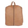 Aliado Faux Leather Brown  Coloured Zipper Closure Backpack