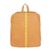 Aliado Faux Leather Mustard Coloured Zipper Closure Backpack
