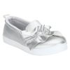 Estatos Leather Silver Coloured Broad Toe Sneakers