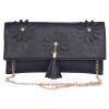 Envie Faux Leather Black  Coloured Magnetic Snap Sling Bag