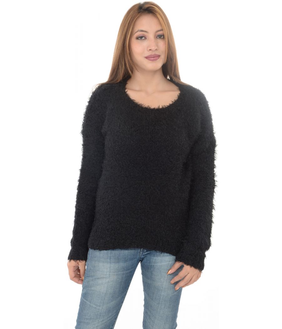 New Look Black Fluffy Sweater