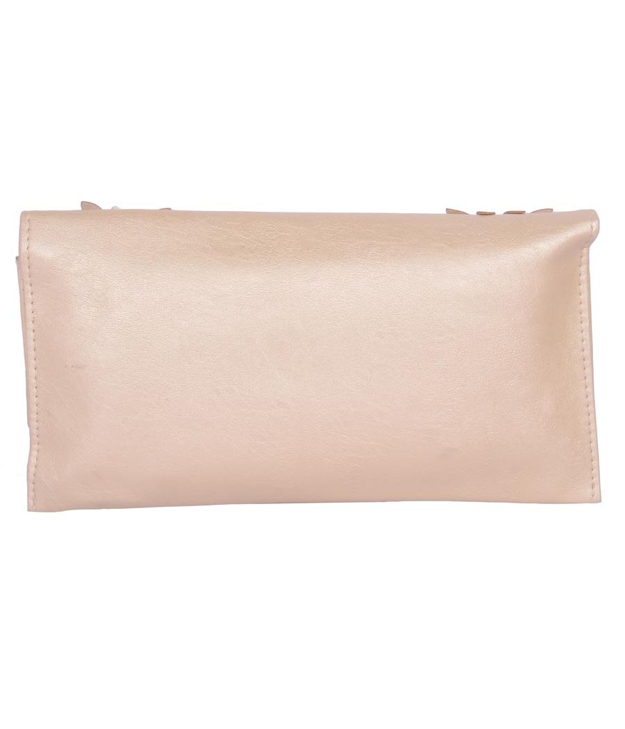 Envie Faux Leather Beige  Coloured Magnetic Snap Sling Bag
