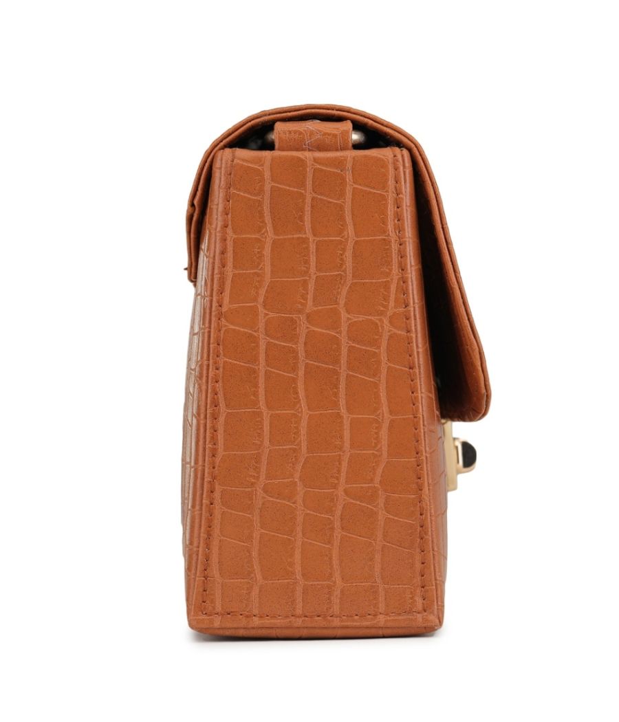 Aliado Polyester Brown Colour Sling bag for Women's (P41V1017)