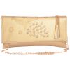 Envie Faux Leather Embellished  Golden Magnetic Snap Closure Crossbody Bag
