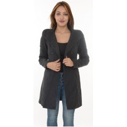 Zara Woollen Long Dark Grey Coat