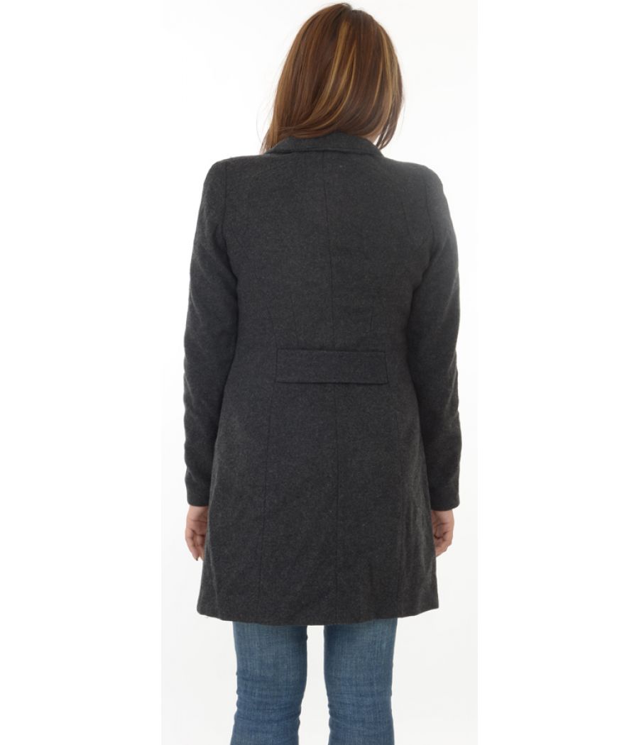 Zara Woollen Long Dark Grey Coat