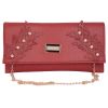 Envie Faux Leather  Maroon  Magnetic Snap Closure Crossbody Bag