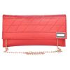 Envie Faux Leather Red Magnetic Snap Closure Crossbody Bag