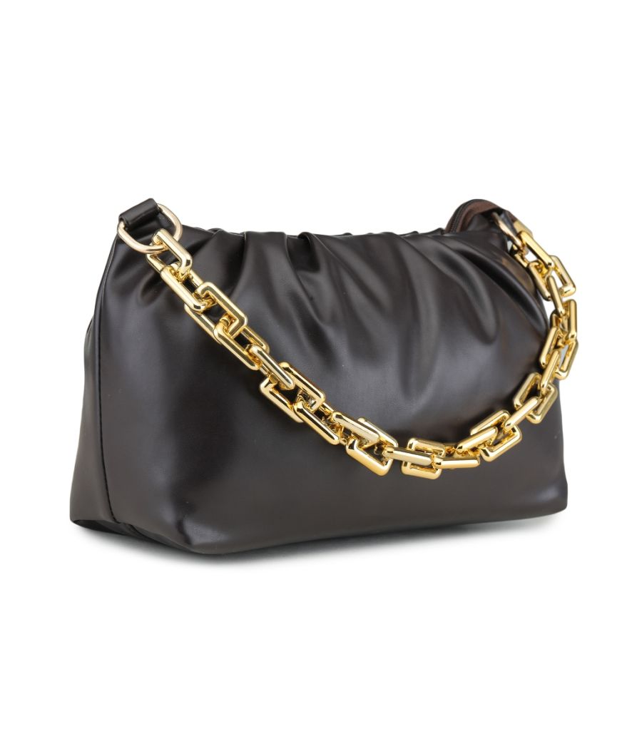 Aliado Polyester Black Color Casual Handbags for Women's (P44V1017)
