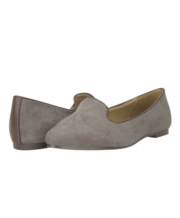 Buy Estatos Suede Leather Pointed Toe Comfortable Grey Ballet