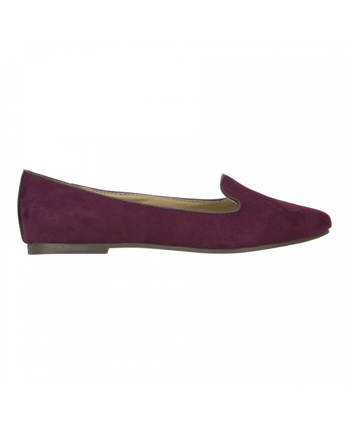 burgundy pointed toe flats