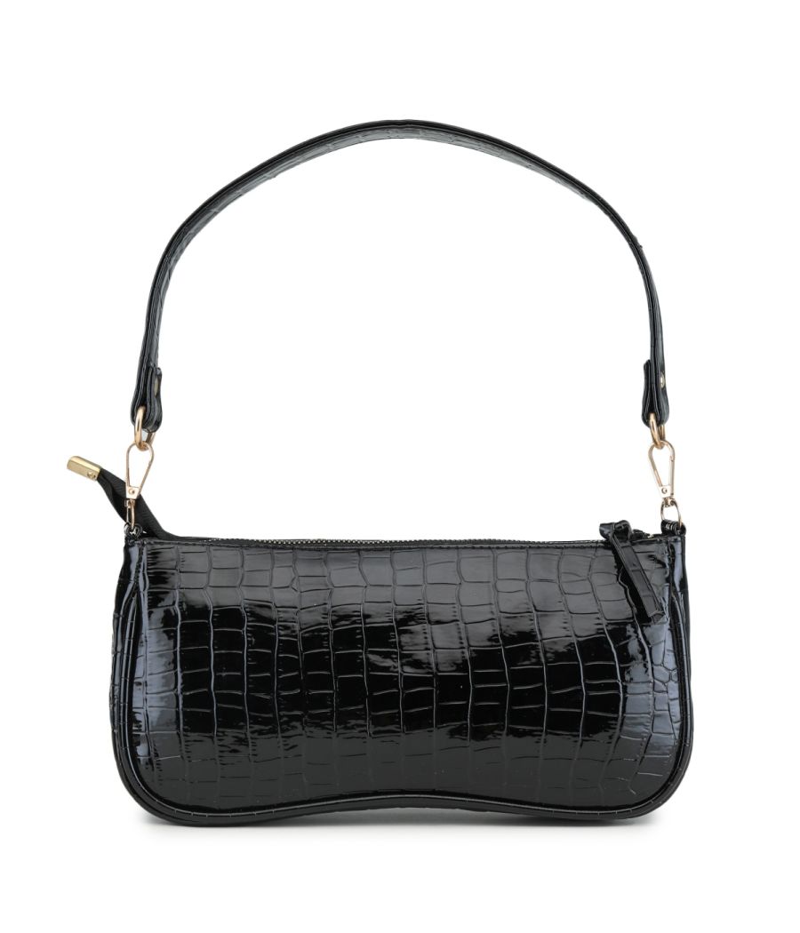 Aliado Polyester Black Colour Sling bag for Women's (P48V1017)