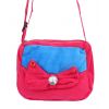 Envie Faux Fur Pink   and   Blue Coloured Zipper Closure Sling Bag