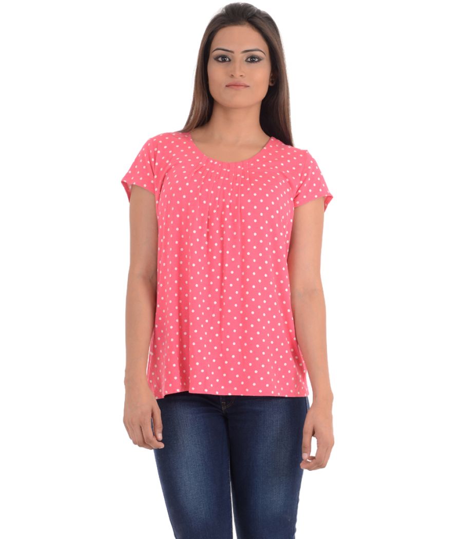 Marks and Spencer Hosiery Printed Pink and White Top